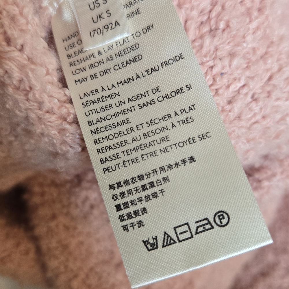 Free People Textured V-Neck Sweater Soft Pink Pullover - Picture 10 of 13